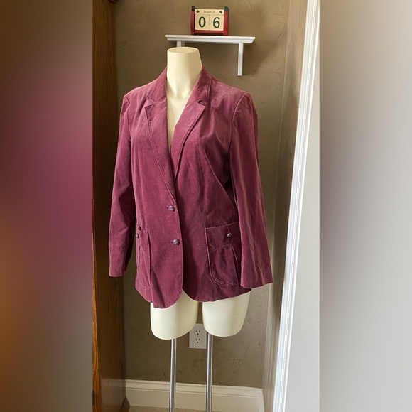Vintage "Changing Scene" Women's Velvet Blazer Burgundy / Wine/ plum size M - Picture 1 of 13
